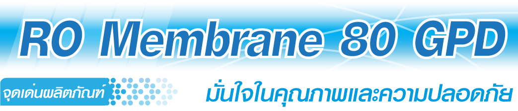 ไส้กรองน้ำ RO Membrane 80 GPD